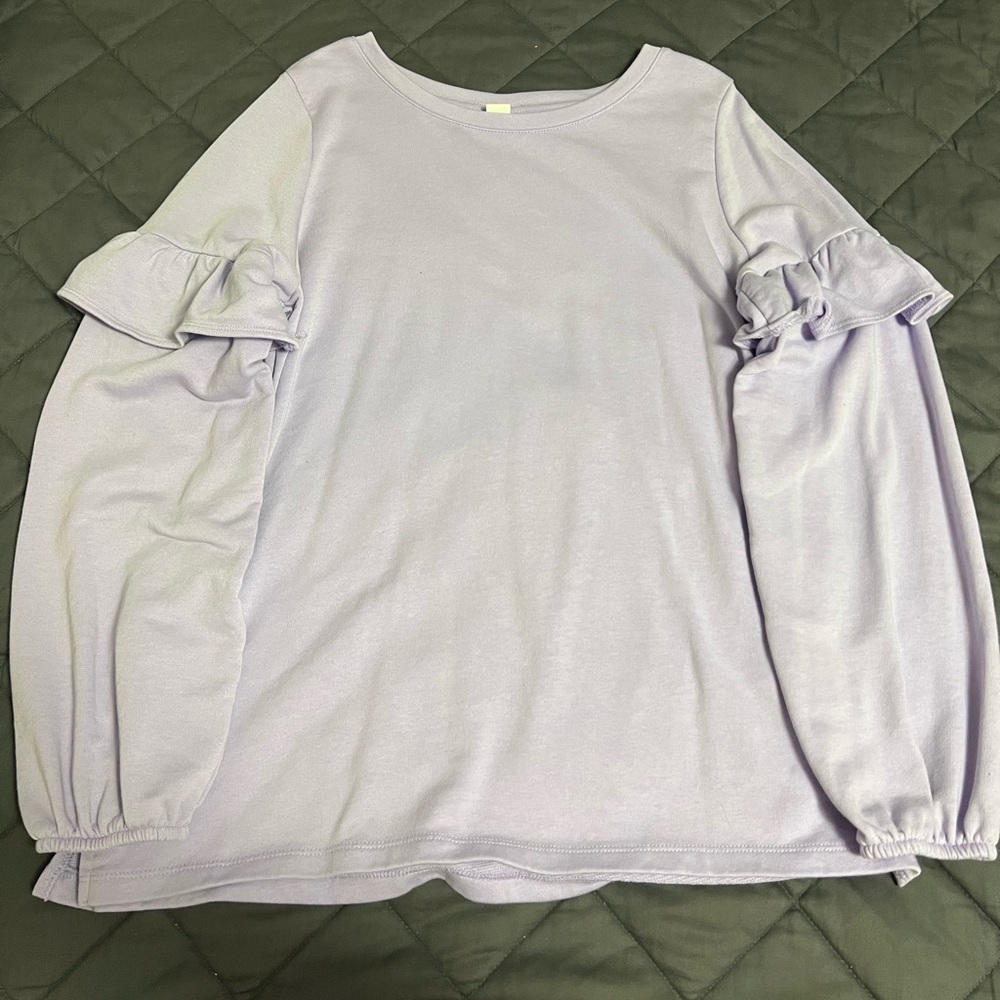 Peplum Sleeve Lavender Top